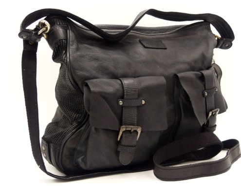 Schultertasche / Umhängetasche Amber schwarz